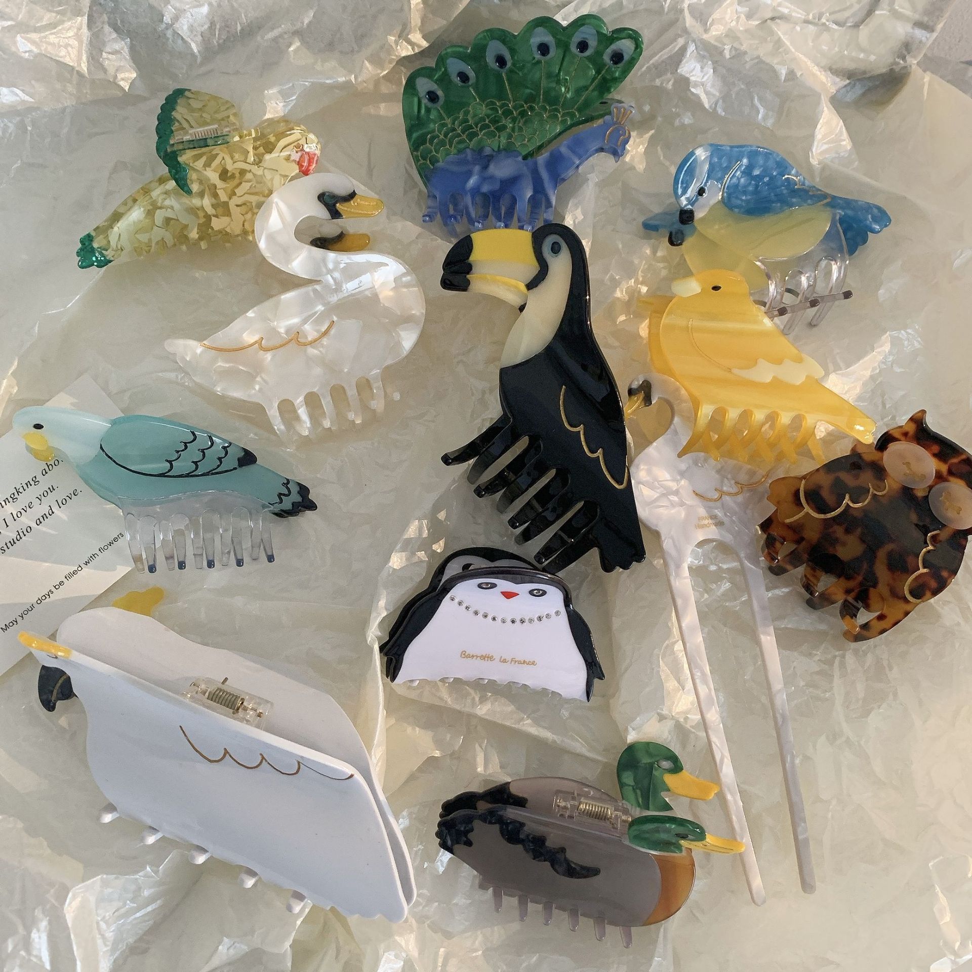 Qoo10] ヘアクリップ レディース 鳥 クジャク : バッグ・雑貨