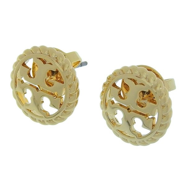 トリーバーチ アクセサリー レディース ピアス イヤリング アウトレット ゴールド ROPE LOGO STUD EARRING 136618-720 TORY BURCH