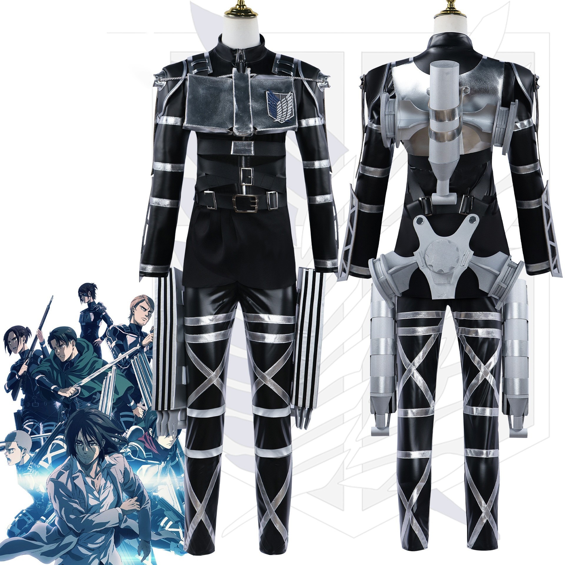 進撃の巨人最終章コスプレ衣装 二次元 アニメ三笠アレン皮質チームc服男