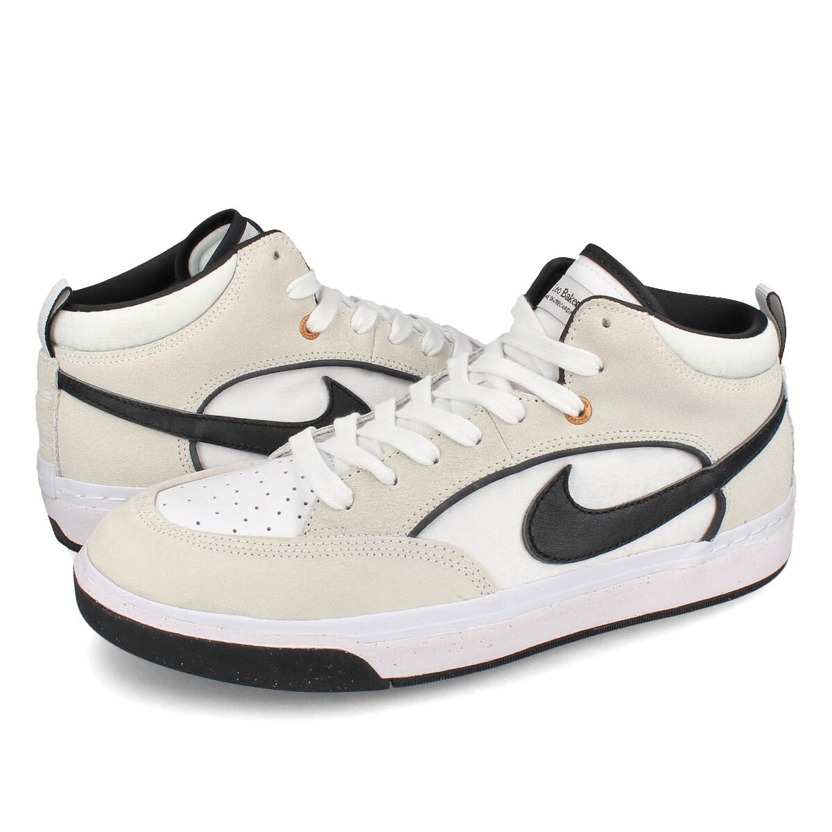 NIKE SB REACT LEO WHITE/WHITE/BLACK ローカットスニーカー