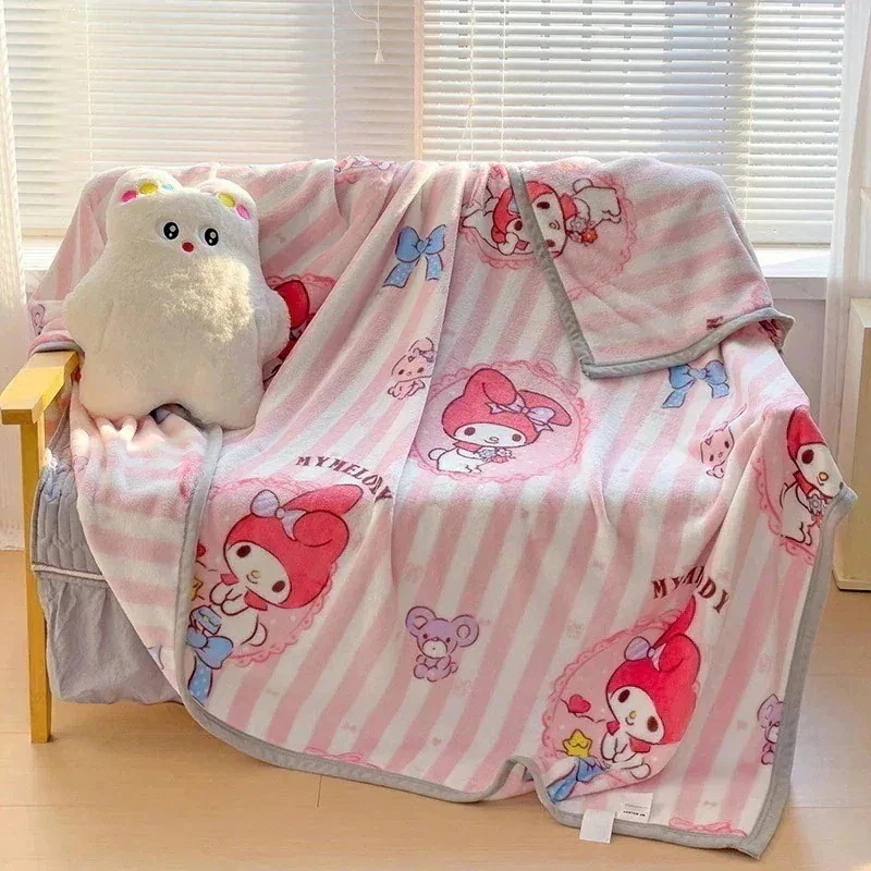 【2個買うと1個無料】サンリオディズニー両面ミルクぬいぐるみブランケット秋冬厚手昼寝ブランケット多機能ぬいぐるみブランケットサンリオ