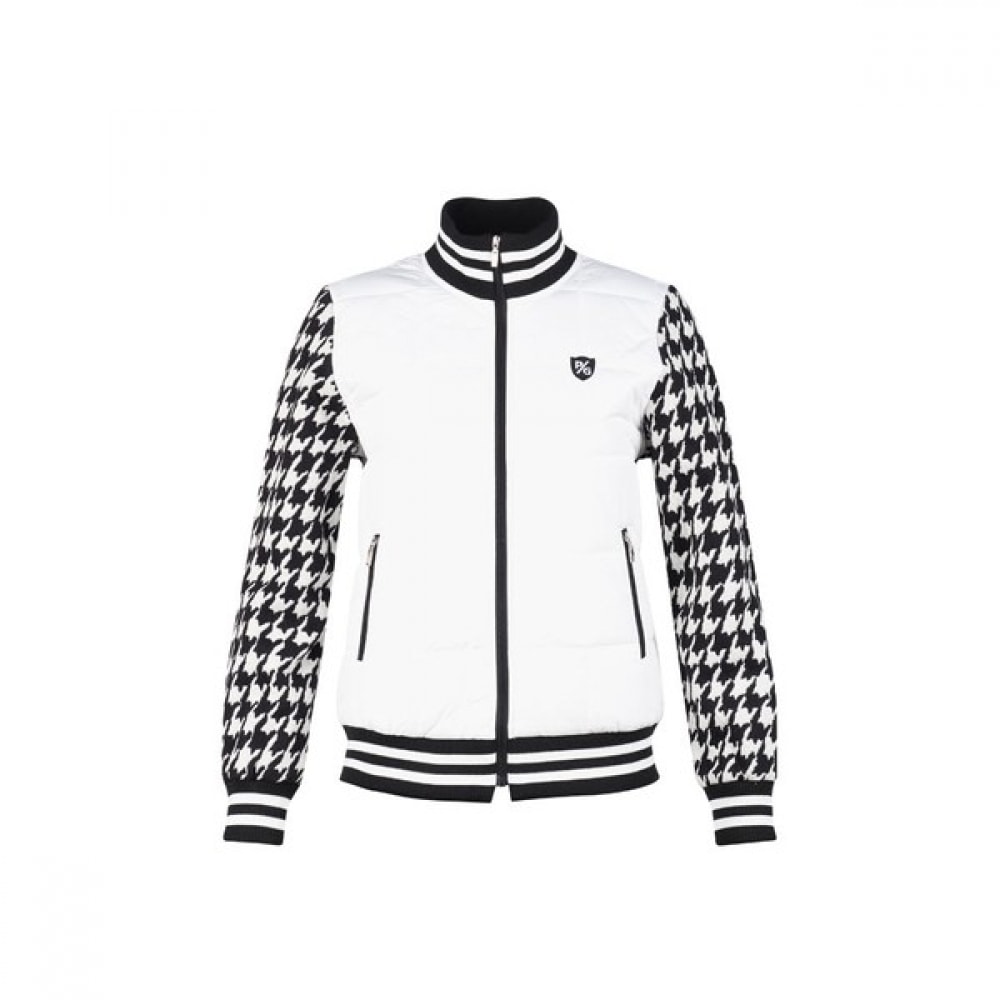 (ラックスゴルフ) ラックスゴルフ PG ゴルフクラブ女性用ハウンド柄パッド入りミックスフルジップアップジャンパー JB4A844W