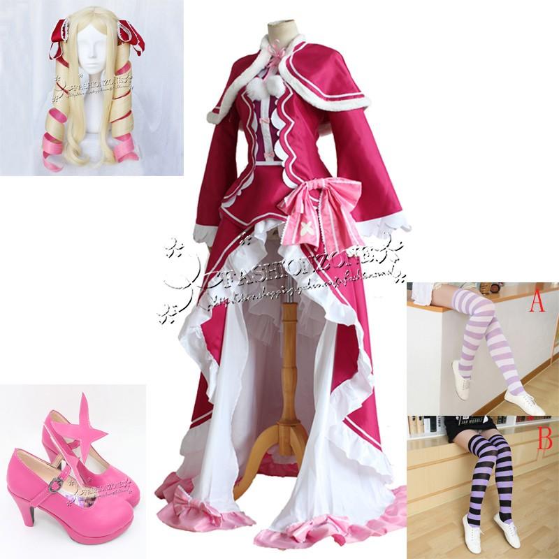 【品質良い 大好評中】Re:ゼロ から始める異世界生活 ベアトリス コスプレ衣装ウィッグ靴コスチューム アニメ 変装 アイテムセット イベント パーティー