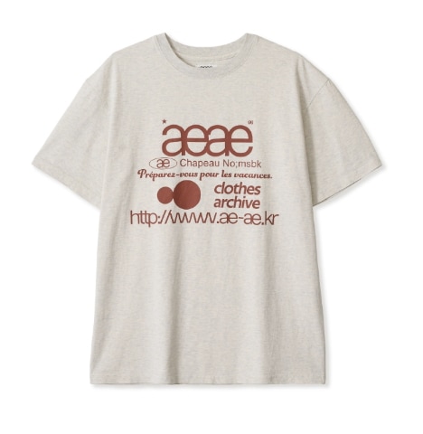 【aeae】 WEB LOGO T-SHIRTS : OATMEAL