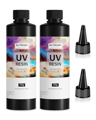 レジン液 500g UVレジン液 大容量 ハードタイプ UV‐LED対応 高い透明度 急速硬化 黄変なし 低刺激 DIY レジンアート 5,136円
