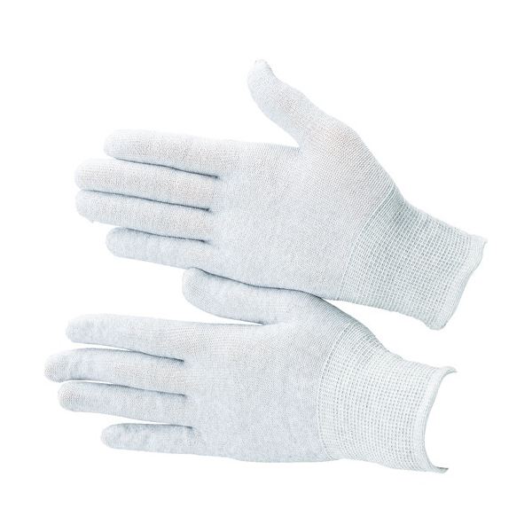 ブラストン 制電ノンコート編手袋 S グレー/ホワイト BSC-25-S 1袋（10双）