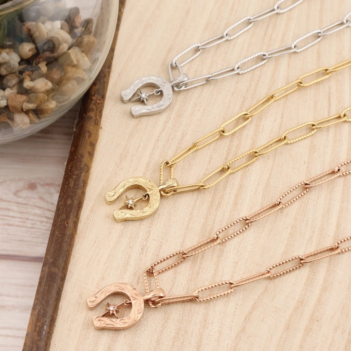 アンクレット ブレスレット レディース サージカルステンレス製 ハワイアンジュエリー 馬蹄 2way