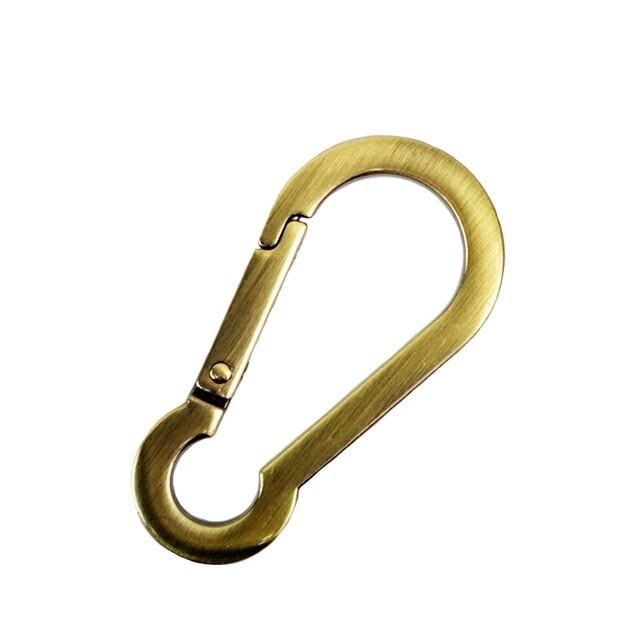 カラビナ キーホルダー おしゃれ 角カラビナ 75mm 1000個 セット バフ磨き カラビナフック メンズ/レディース ゴールド/シルバー 金具 キーリング キーケース アクセサリー 鍵 キャンプ