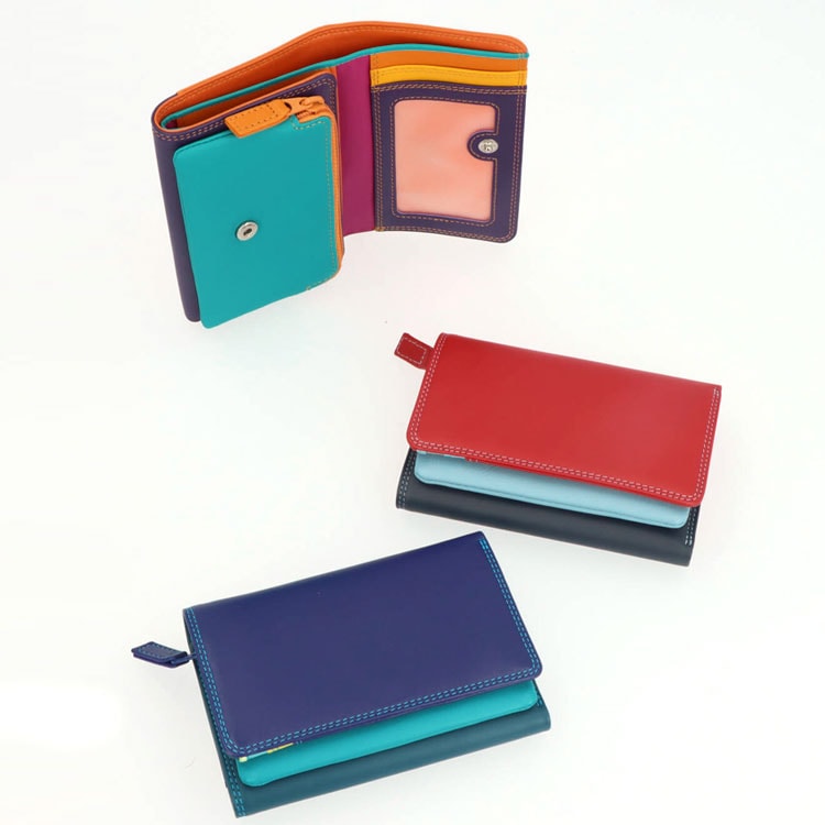 【お種銭付】mywalit 三つ折り財布 ナッパレザー 牛革 Trifold Purse Wallet コンパクト ミニ 財布 3つ折り 小さい 折りたたみ 全9色 MY1278