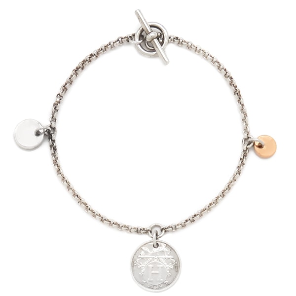 エルメス HERMES ブレスレット エクスリブリス PM シルバー925 K18PG シルバーXピンクゴールド SH SV925 AG925 Au750 18K H120440B 00SH 【箱】【