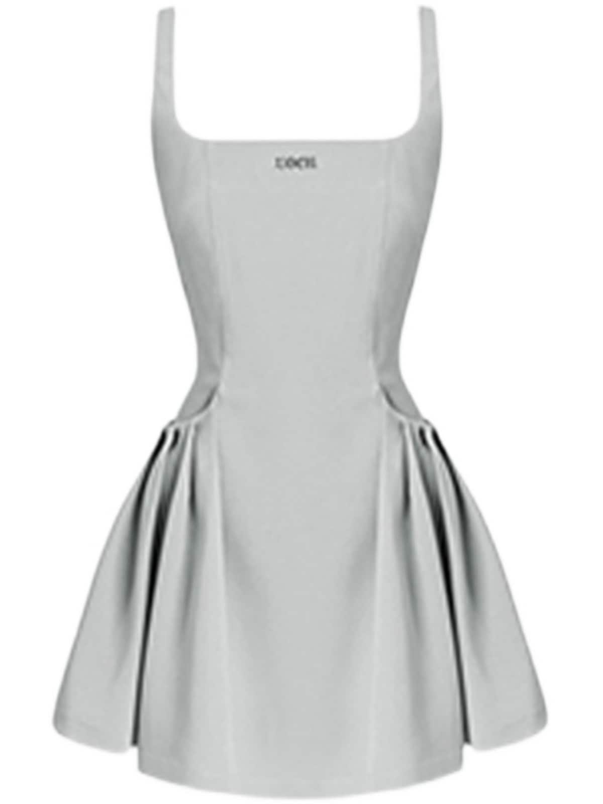 自作純欲ギャル黒スカートヘボン風サイドネックキャミソールスカートフレンチ小柄a字スカートワンピース女