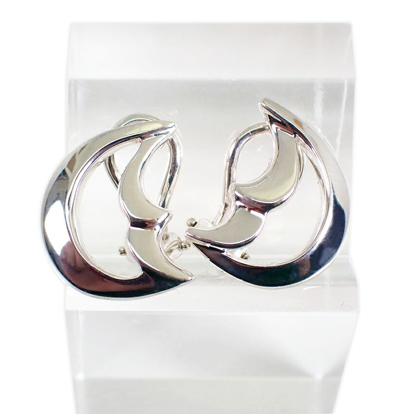 【中古】TIFFANY/ティファニー SV925 クレセントムーン イヤリング[g377-88]