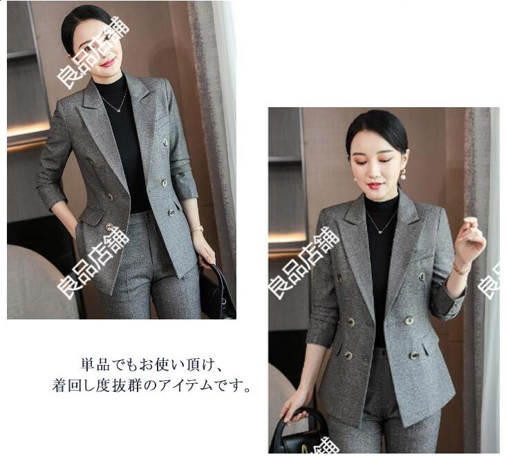 営业促进 3color スリムスーツ 2点セット ジャケット+パンツ ジャケット+スカート オフィス 入学式 選べる2タイプ 細身 無地 上下セット レディーススーツ 卒業式 入園式 テーラー