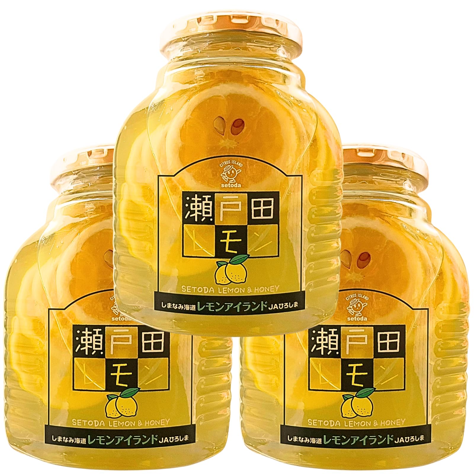 瀬戸田レモン 広島産レモン果汁をはちみつに漬け込んだシロップ漬け 470g×3本 オリジナルポケットティッシュセット