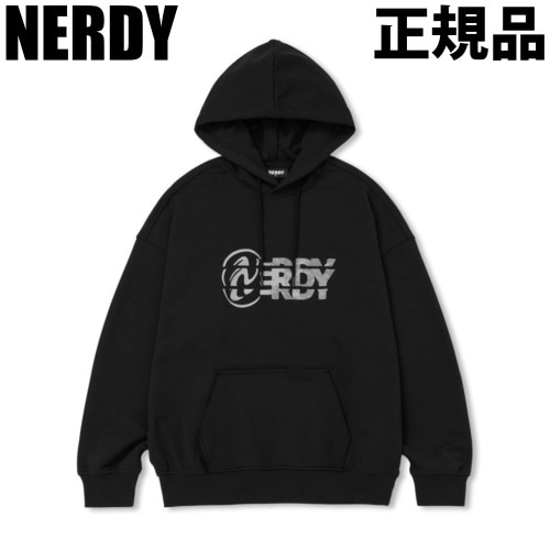 NERDY フードパーカー ジッパーポケット Black 男女兼用 韓国人気 10,153円