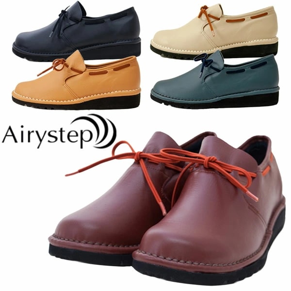 Airy Step エアリーステップ KA206 レディース スリッポン カジュアルシューズ レザー 痛くない フォーマル 日本製 3E ワイド 本革 女性 婦人靴 普段履き