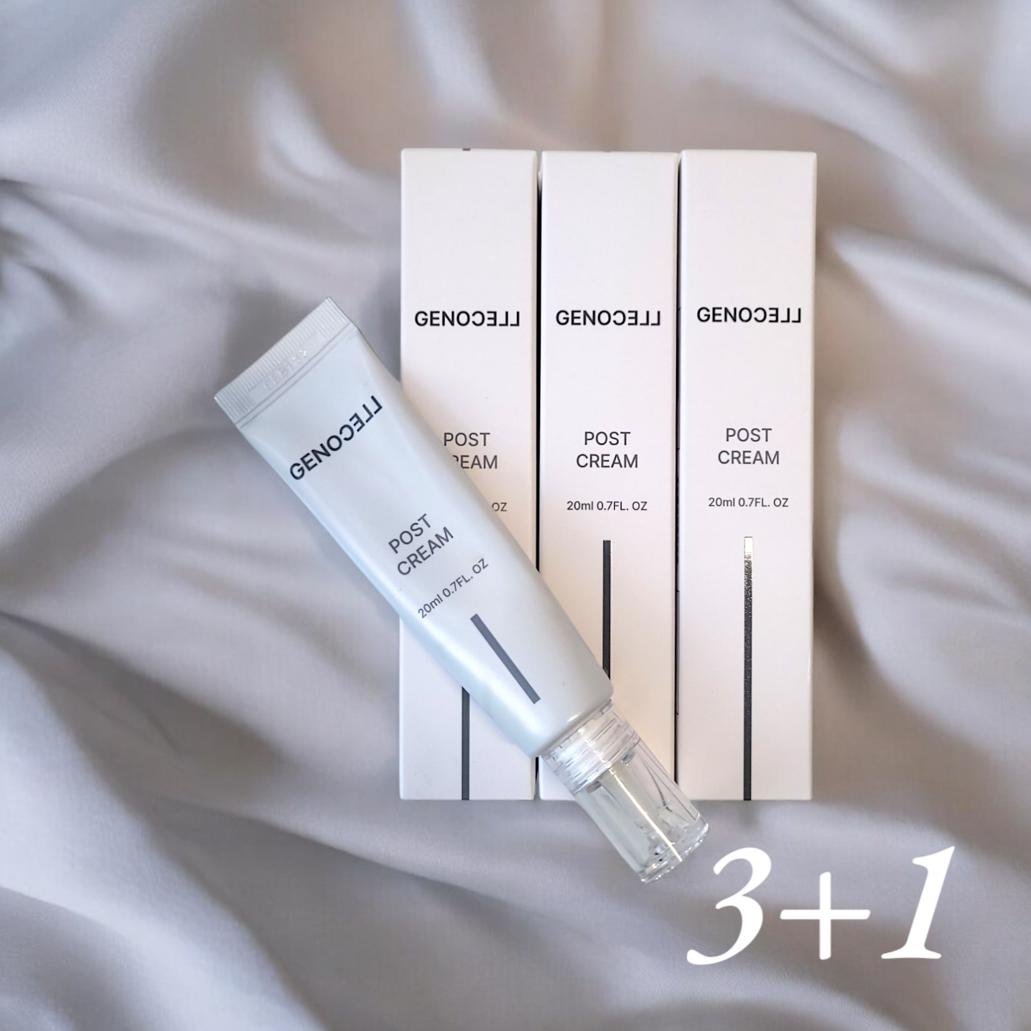 (3+1)POST CREAM 20ml, 刺激を受けた肌リペア専用CREAM, 肌のバリア機能改善, 肌の鎮静, 抗酸化効果