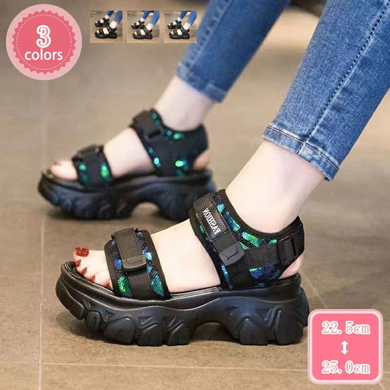 1000円OFFクーポン サンダル 厚底靴 スポーツサンダル 厚底靴 スポーツ 厚底 レディース スポサン 25.0cm スニーカー ローヒール 運動 ウェッジヒール サンダル 厚底 スポーツサンダル 13,542円