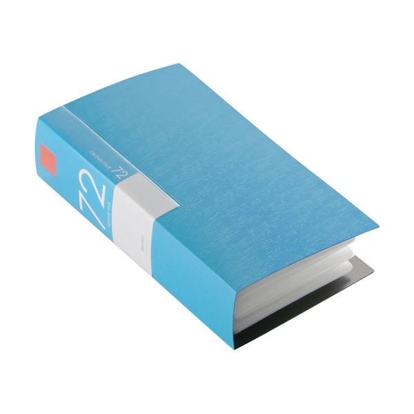 （まとめ） バッファローCD&DVDファイルケース ブックタイプ 72枚収納 ブルー BSCD01F72BL 1個 10セット