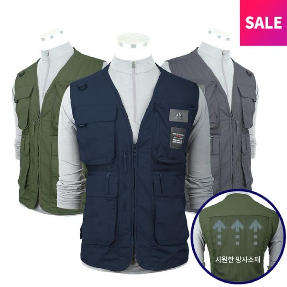 (スーパーマンアウトドア) Summer_Keeper B タクティカルメッシュベストメンズハイキングスーツワークウェアメッシュワークベストビッグサイズアウトドア