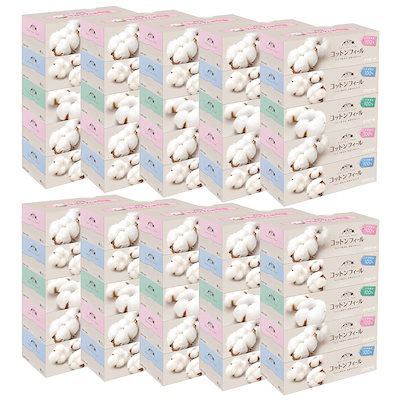 他サイト： エリエール ティッシュ コットンフィール 150組×50箱(5箱×10パック) パルプ100% 【ケース販売】の商品画像