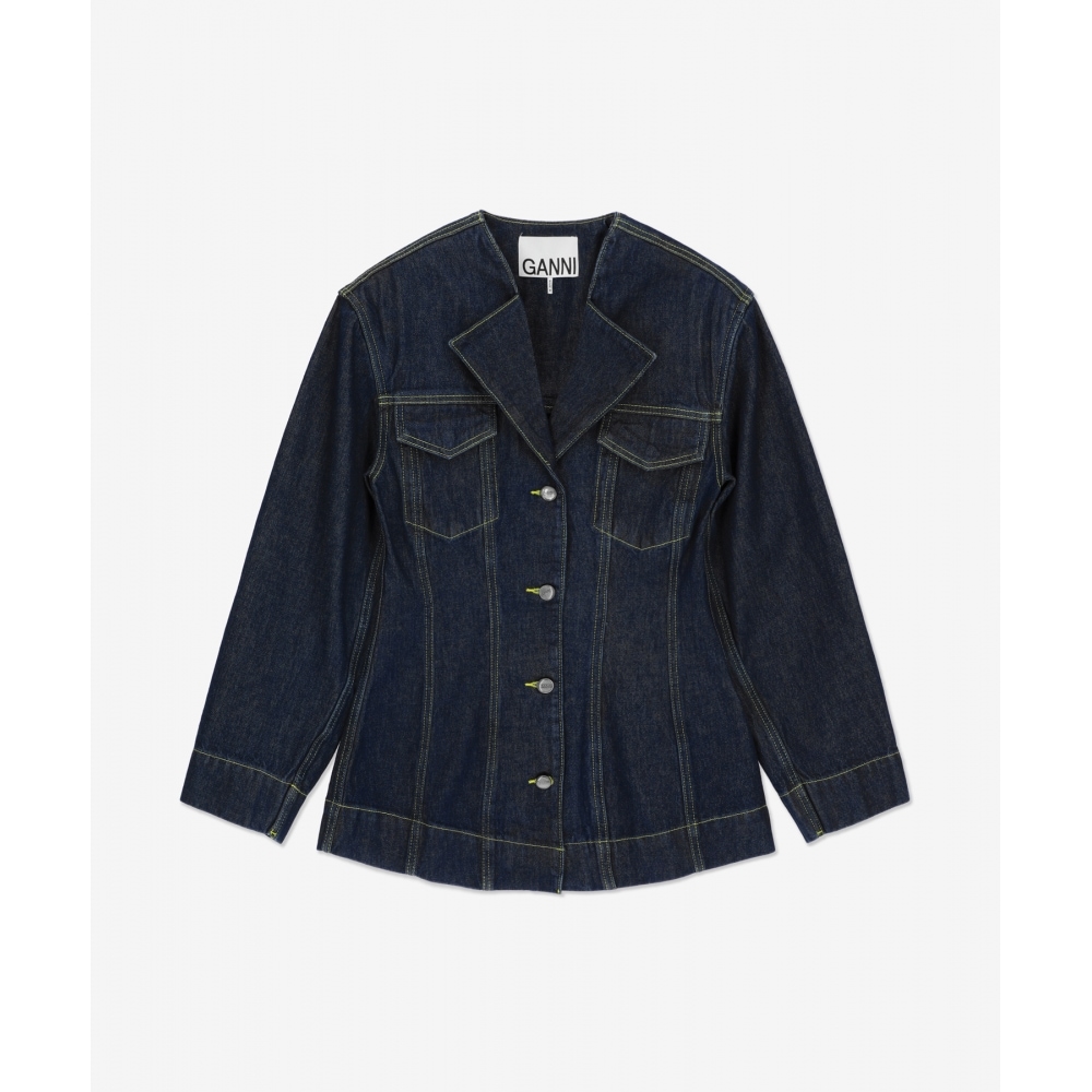 GANNIレディースデニムブレザー - すすぎ / J1172077
