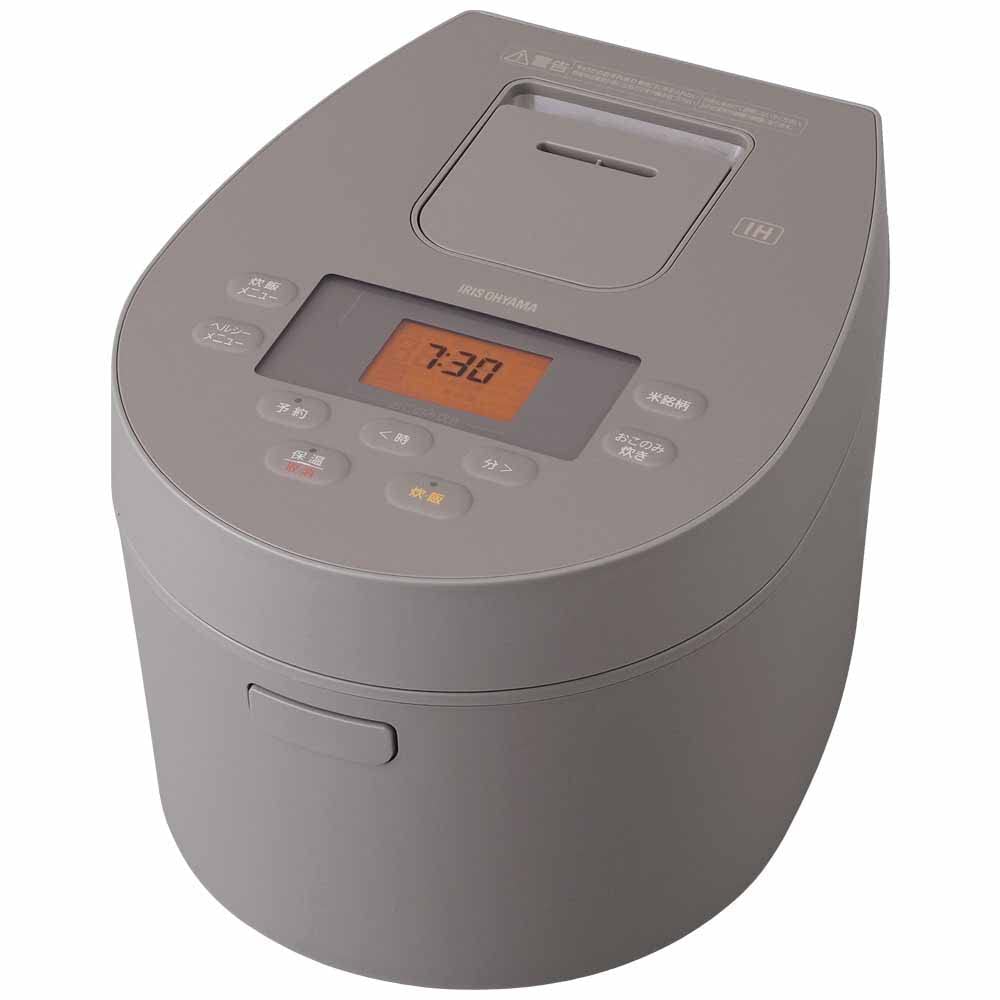 アイリスオーヤマ 炊飯器 3合 IH式 50銘柄炊き分け 低温調理/パン・ケーキ機能搭載 RC-IL30-T カフェブラウン
