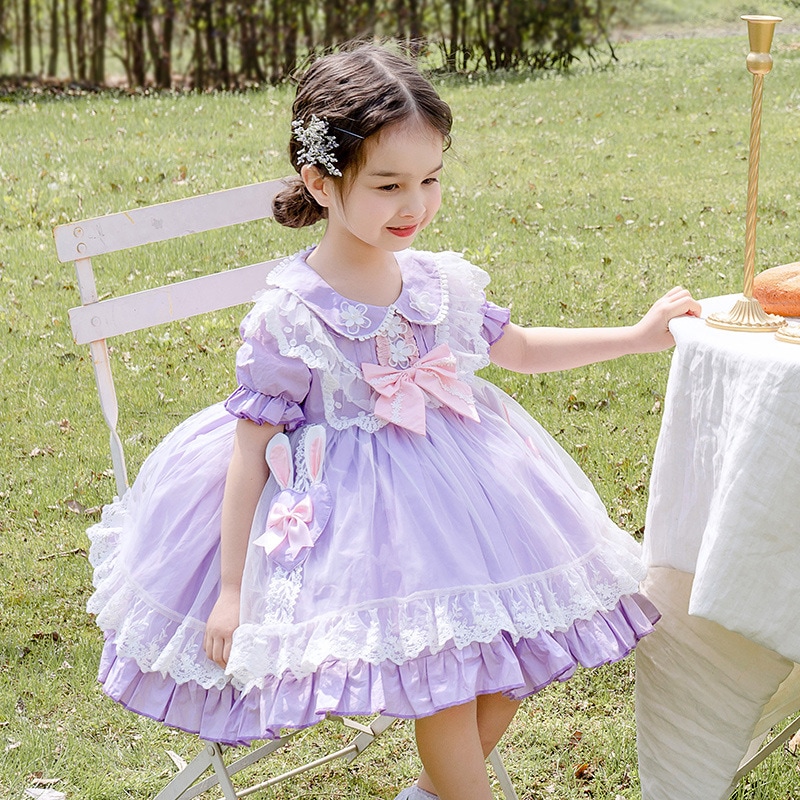 女の子半袖ワンピース子供スカートプリンセススカート子供服