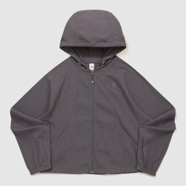 ジャケット VQA QR222OJK51-PGR 女性 プチ プリーツ ルーズフィット 軽量 ウーブン ジャケット / PURE GREY