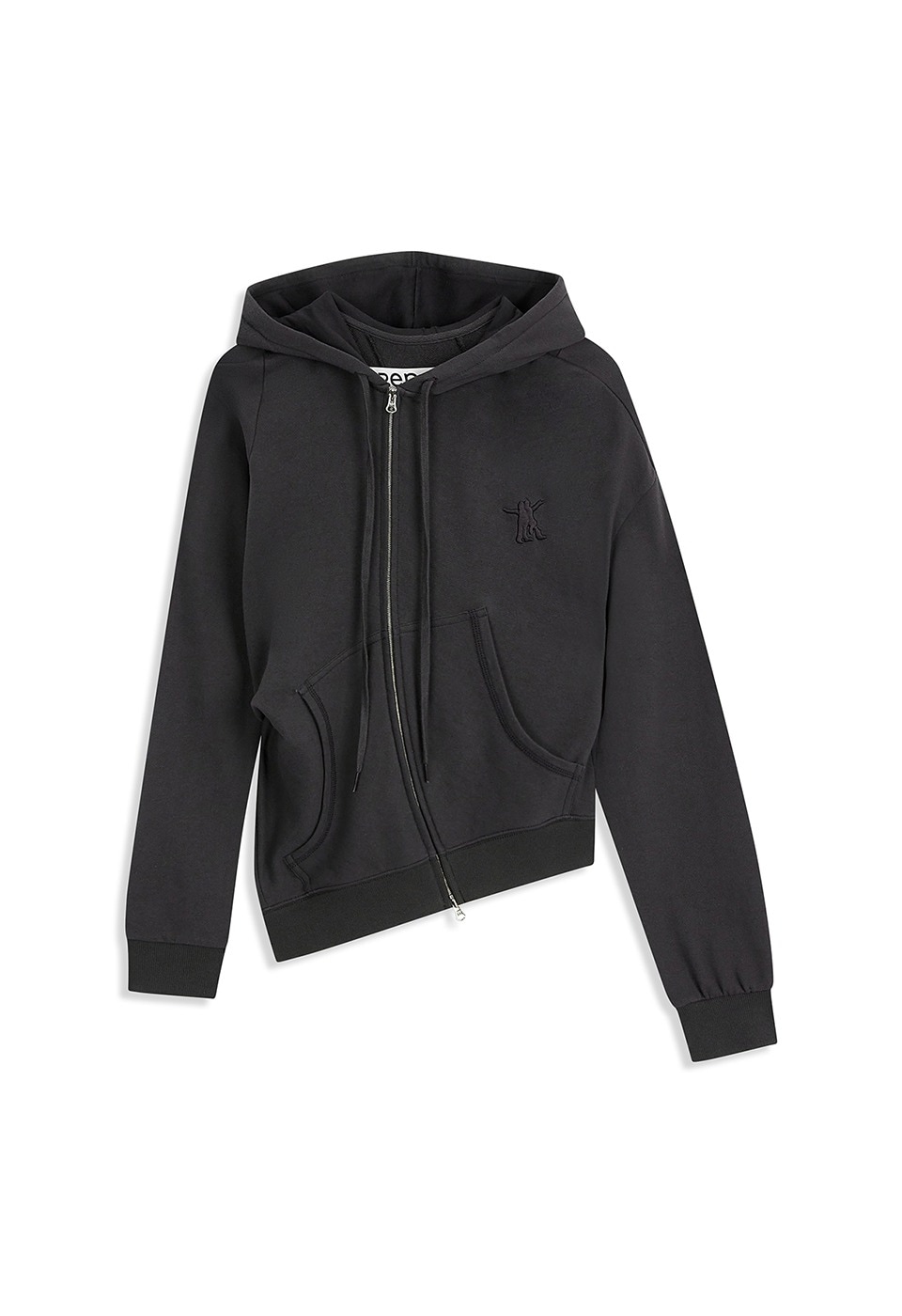 【OPEN Yy】 26SS SLANT ZIP HOODIE : CHARCOAL