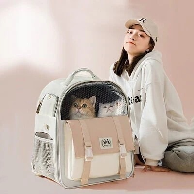 【1つ買うと1つ無料】【メガ割】ラッキーバッグ 猫バッグ 外出用 携帯用 通気性 ペットバッグ リュック ペットキャリー 猫用 キャット