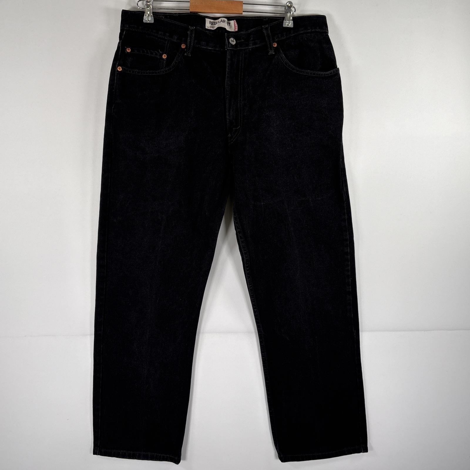 古着 デニムパンツ 505 ストレート ジーパン カラーデニム ジップフライ w38 L30 ブラック メンズ