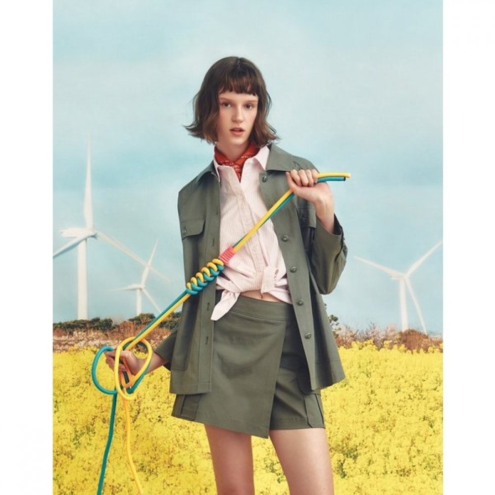 [24SS] [追加セール] ライトカーキフロントポケットナイトジャケット HSSH4B201K1 15,493円