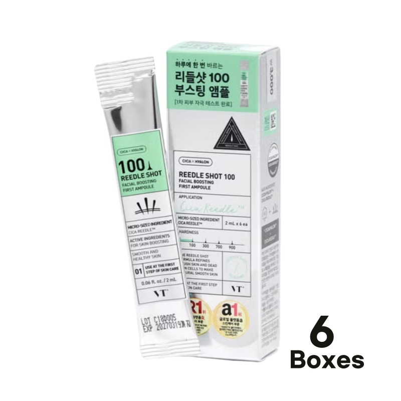 正品 100% リドルショット 100 フェイシャルブースティング ファースト アンプル 2ml * 6箱（36本入）