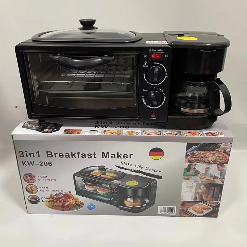 外国貿易スリーインワン朝食マシン多機能家庭用 110v220v 朝食マシントースターミニオーブンクロスボーダーギフト卸売