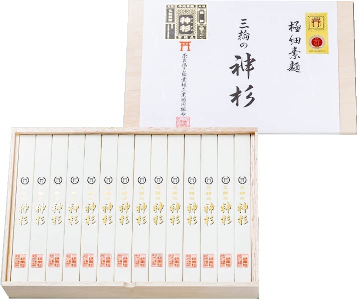 皇室献上 手延べ三輪素麺 26束1.3kg 三輪の神杉 極細最高級麺 奈良県三輪素麺工業協同組合