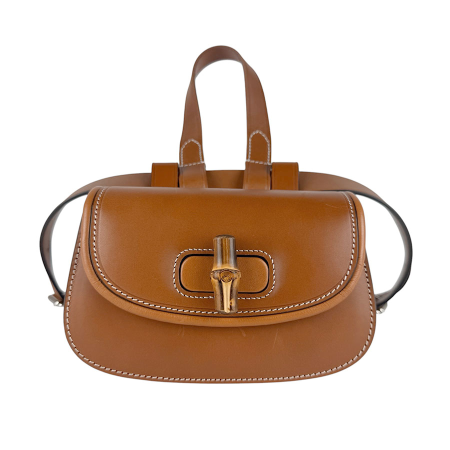 グッチ GUCCI ウエストバッグ ベルトバッグ バンブー1947 レザー ブラウン レディース 681137 z9635