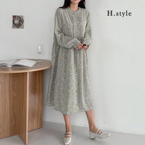 HスタイルNBアンパン花柄ワンピース/春の新商品/大きいサイズ/OPS/ワンピース/シフォン/ホームウェア/カジュアル/ラウンジ/ルーズフィット