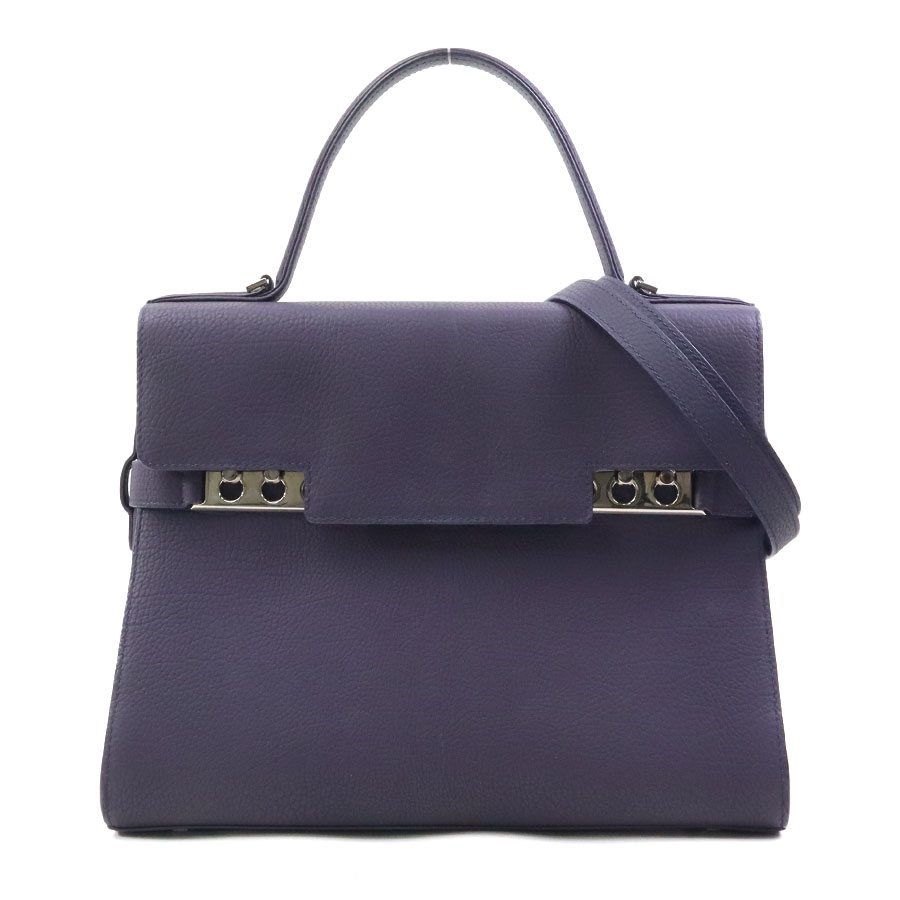 デルヴォー DELVAUX ハンドバッグ ショルダーバッグ タンペートGM レザー ネイビー レディース 90251a