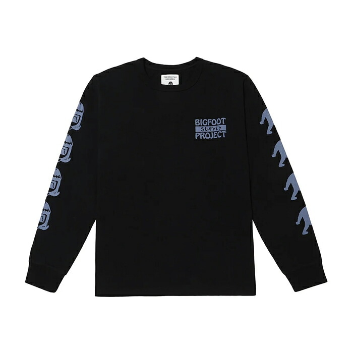 ナンガ×タコマフジレコード ビックフット サーベイ プロジェクトロゴ ロングスリーブティー（ユニセックス） M ブラック #N0003119