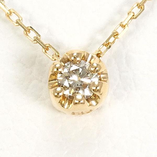 K10 10金 YG イエローゴールド ネックレス ダイヤ 0.03 約39cm ジュエリー 中古