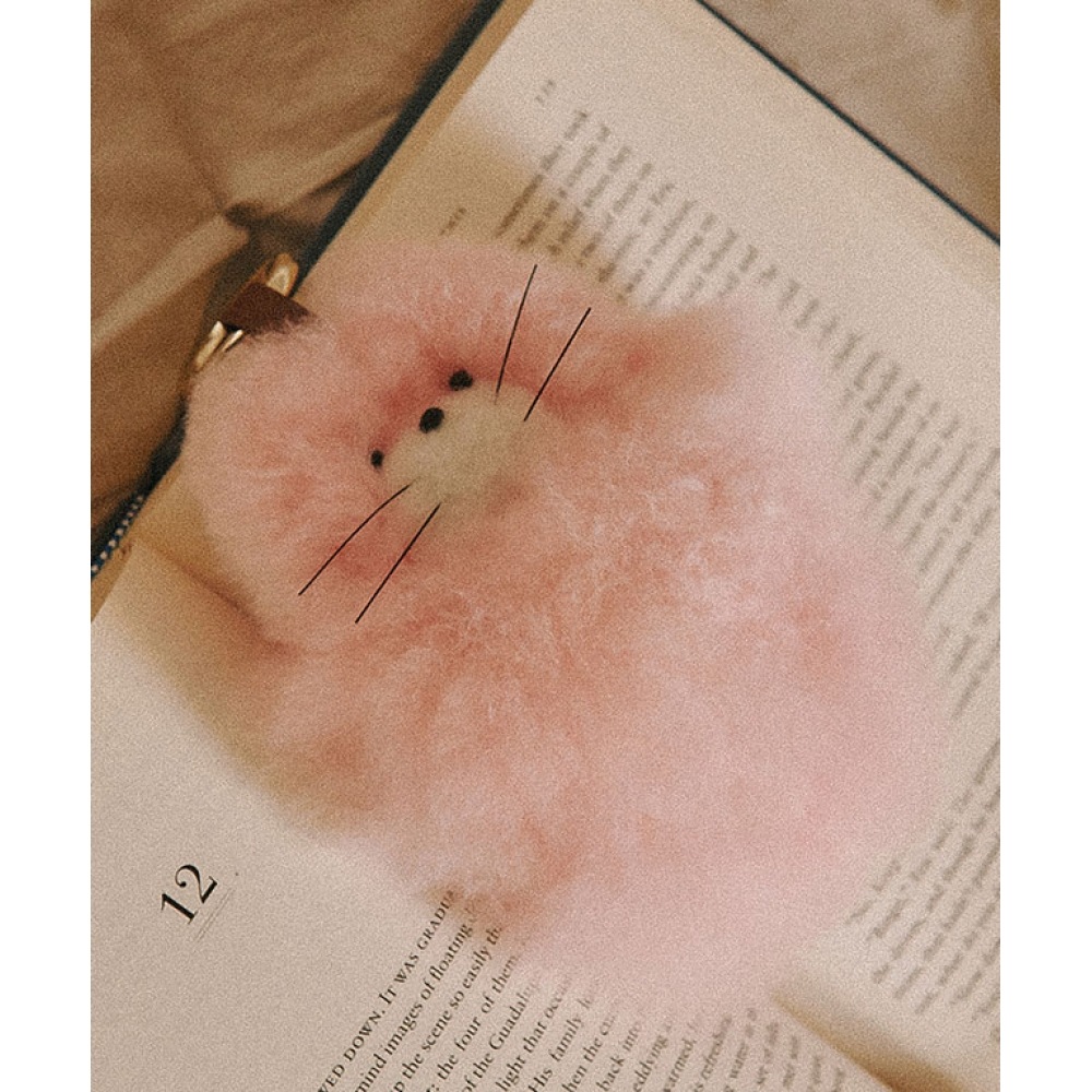 ロンロン アルパカ猫キーホルダー ピンク