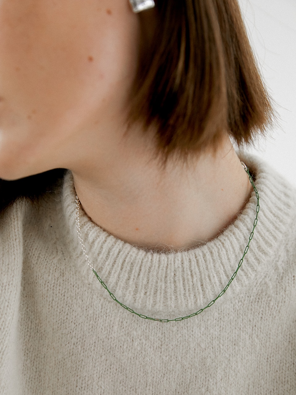 最低価格の Seasonless thin necklace - green ネックレス - qualitygb.do