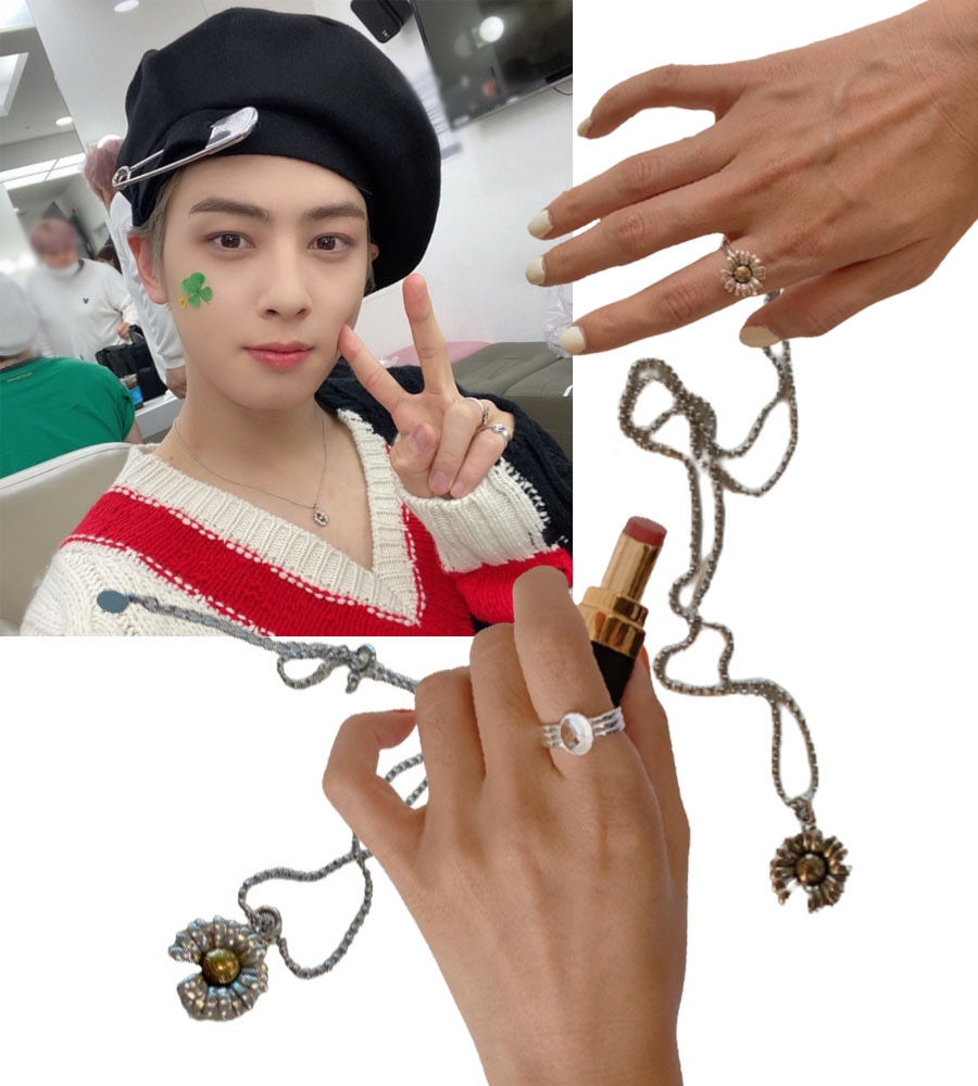 HEYHO チャウヌ着用 Daisy Flower Necklace/RING 2TYPE