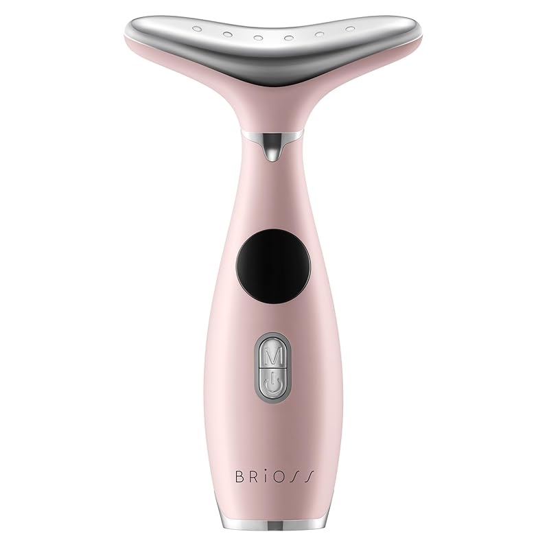 BRiOSS ブリオス ネックケアリフト ピンク フェイス＆ボディ用リフト EMS バイブレーション 充電式 USBTypeC 首元 フェイスライン おでこ リンパ 頬 二の腕 ふくらはぎ