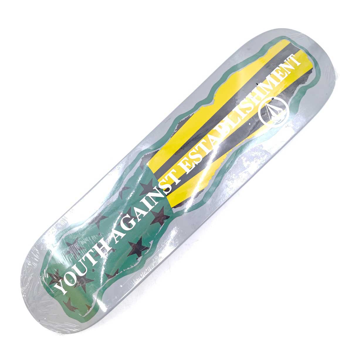 【中古・未使用品】ボルコム YOUTH AGAINST ESTABLISHMENT スケートボード デッキ SIL T671700 VOLCOM 90年代 ビンテージ デットストック