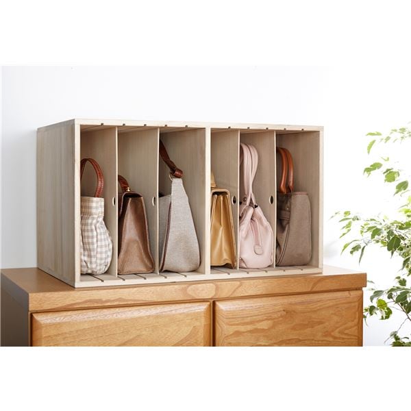 すっ桐 カバンハウス/バッグ収納棚 (ロータイプ 高さ34.5cm) 木製 日本製 (完成品) 7,603円