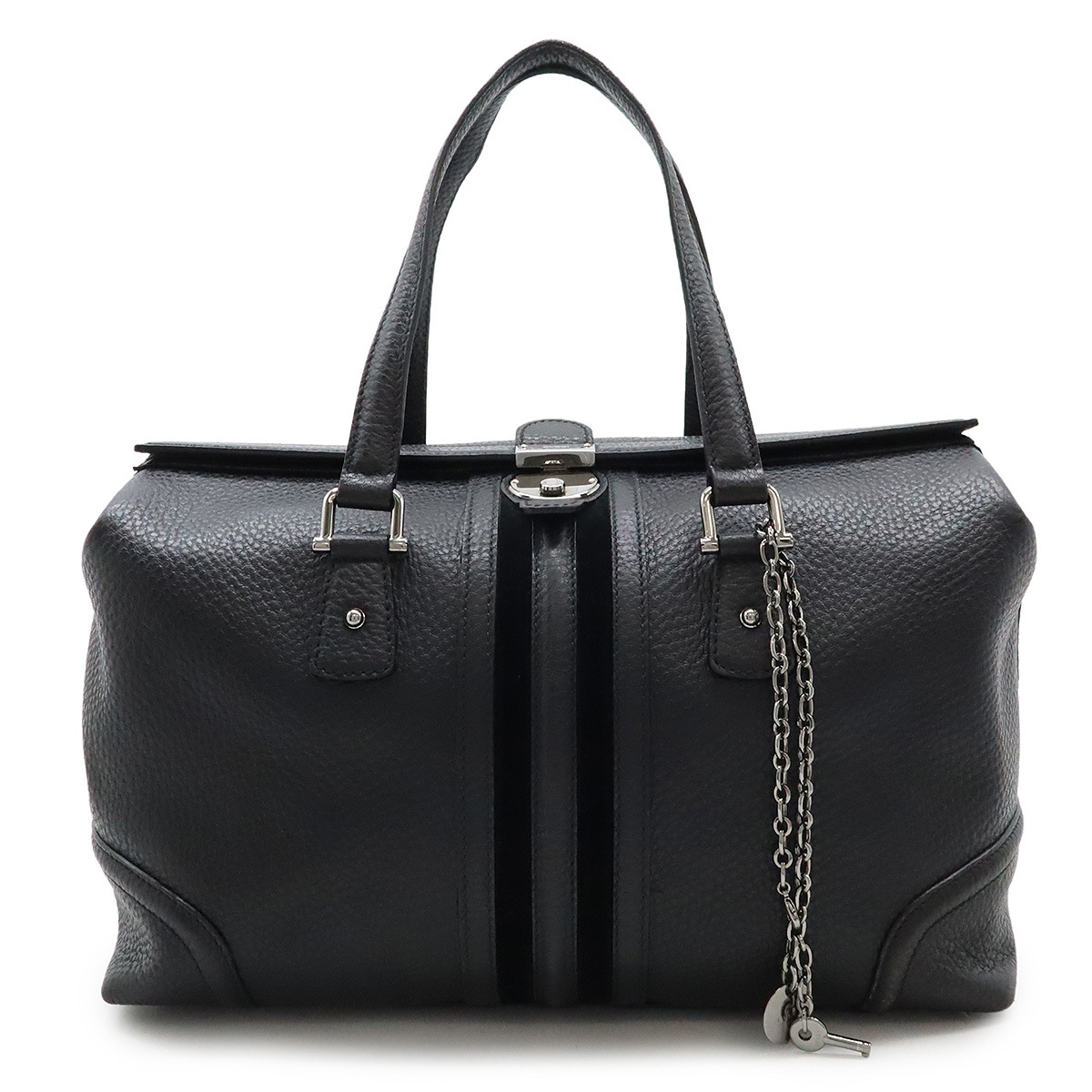 シェリーライン ハンドバッグ ミニボストンバッグ レザー スエード ブラック 黒 シルバー金具 15033