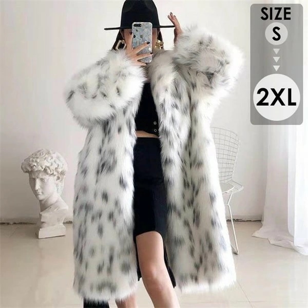 ファー コート もふもふコート ロングコート レオパードコート ヒョウ柄 もこもこ アウター レディース ロング丈 フェイクファー ふんわり 前開き 秋冬 暖かい 韓国 ボアブルゾン トップス 体型カ