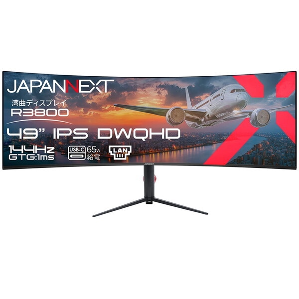 JAPANNEXT JN-IPS49G144DQ-HSC6-L 49型 ワイドゲーミングモニター